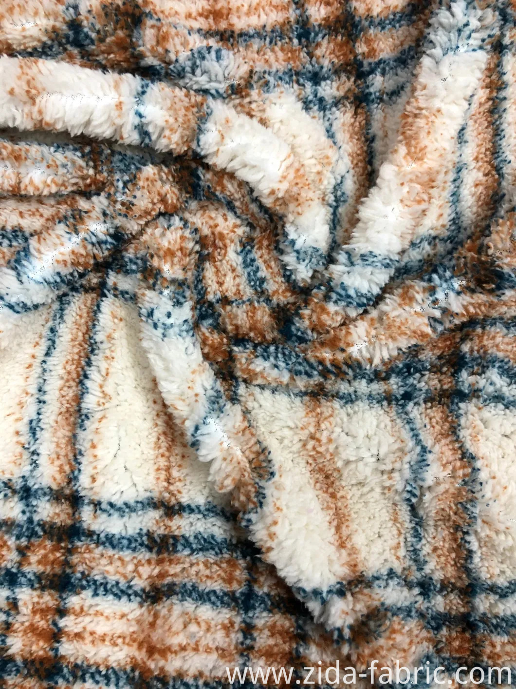 100%Polyester One Side Shuvelvteen Fleece Knitting Fabric with Printed